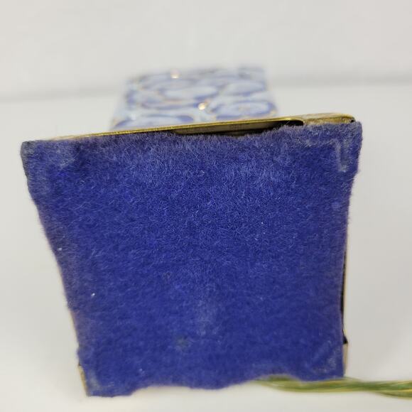 Vintage Porcelain Table Lamp Blue White Floral Scalloped Ginger Jar Brass Base - Picture 15 of 16